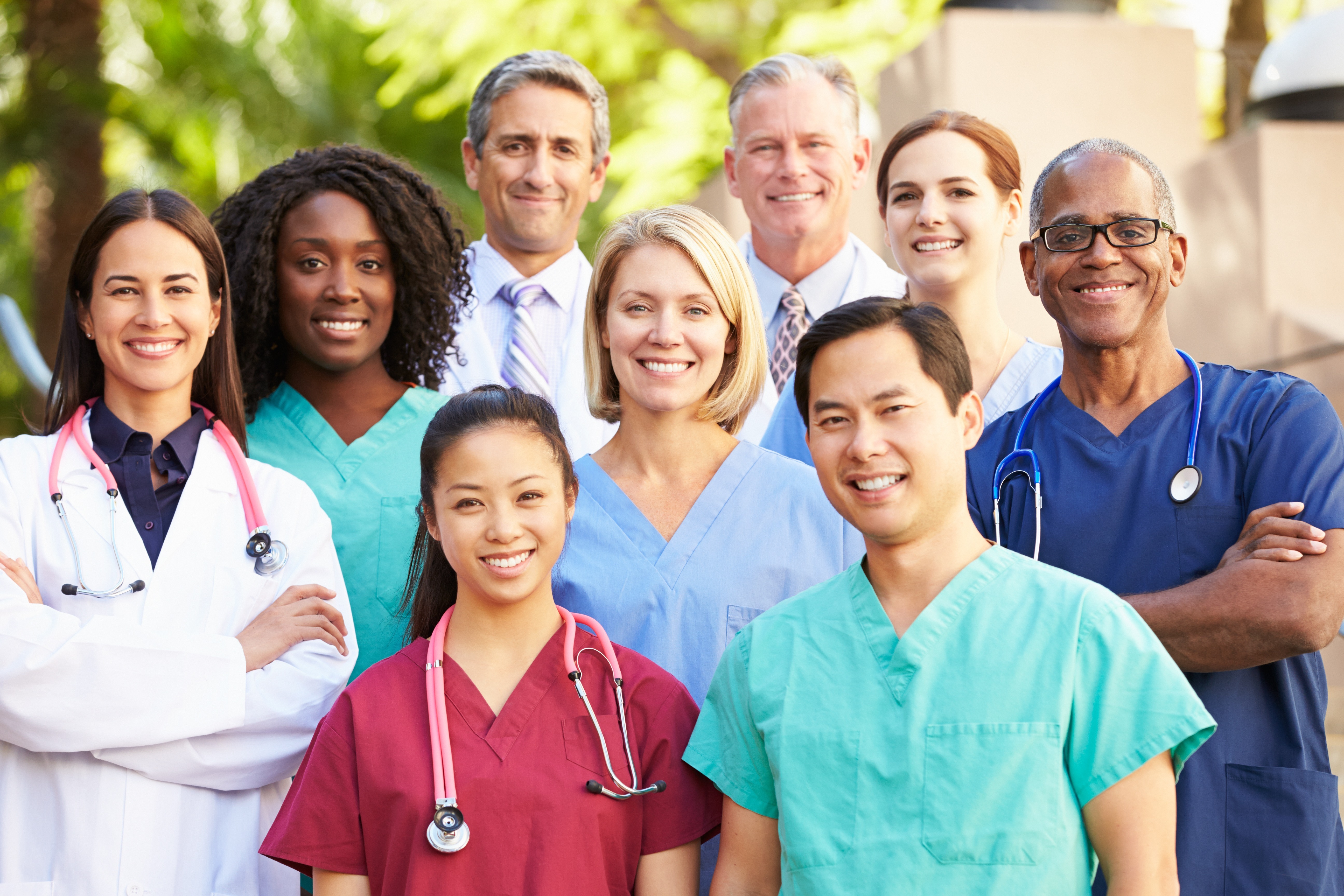 Outdoor Portrait Of Medical Team