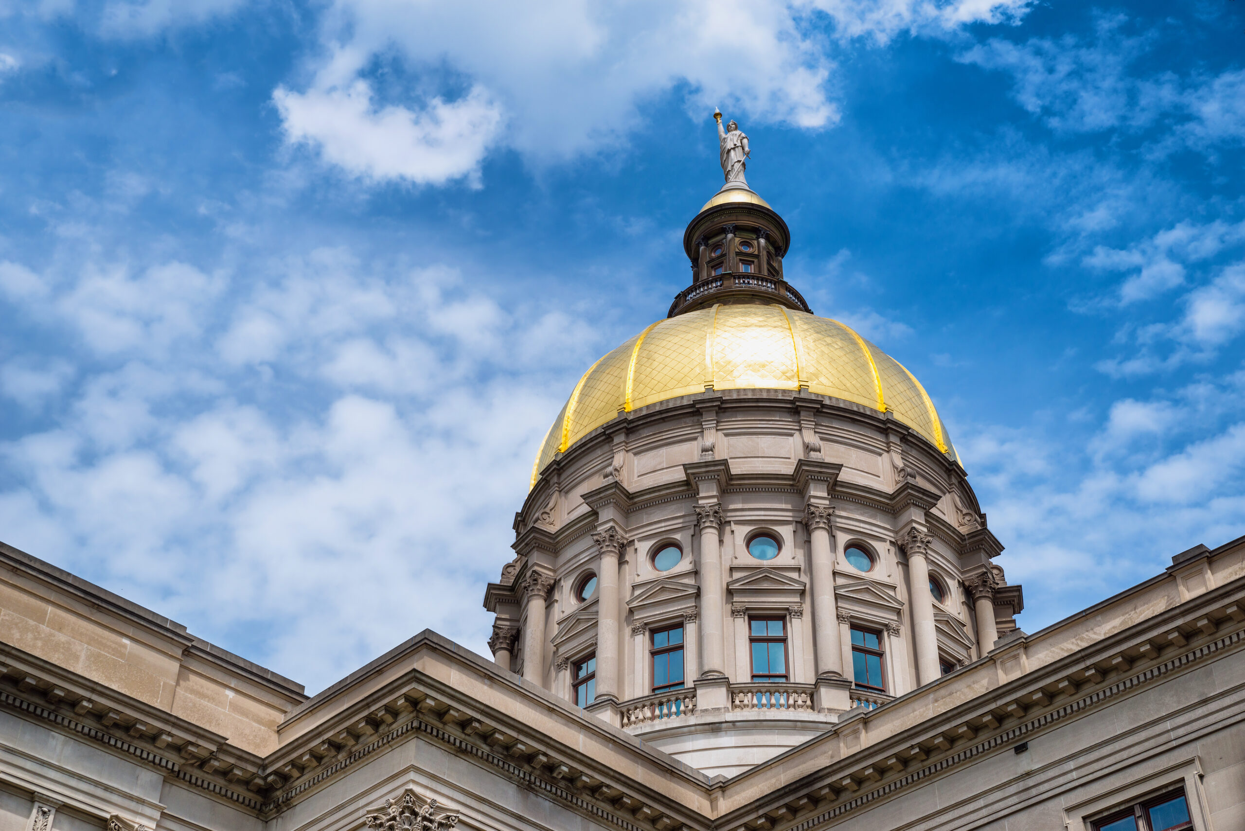 Gold Dome Of Georgia Capitol In Atlanta